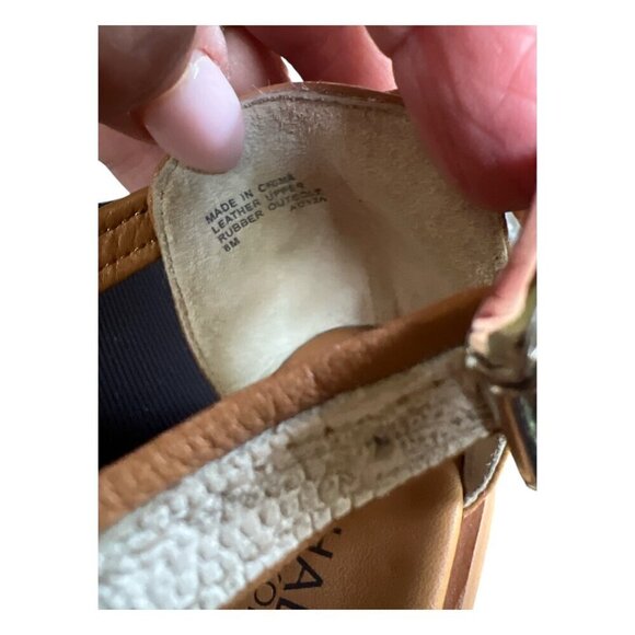 MICHAEL Michael Kors "Darci" Leather Embossed Thong Sandal White Gray Size 8M - Picture 11 of 12